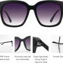 Square Polarized Womens Sunglasses Trendy - Fashion UV400 Protection Eyewear for Women shades