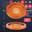 18" Wooden Roulette Wheel Set with 47.2 * 23.6” Roulette Tablecloth 100pcs Poker Chips Roulette Win Marker Dual Balls Casino Game Sets Smooth Rotation Roulette Wheel for Family & Party Fun