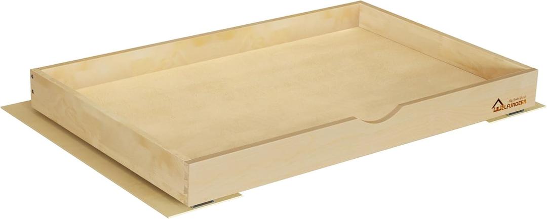 WelFurGeer Pull Out Drawers for Kitchen Cabinets, Pull Out Cabinet Organizer, Cabinet Organizers and Storage, Slide Out Cabinet Organizer, Drawer Organizer, Cabinet Drawer (32''W) (B36 (32''W x21''D), Heavy Duty Soft Close Slides 3"H)