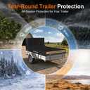 7 x 14 FT 420D Waterproof Utility Trailer Cover, with Ratchet Straps | All-Weather Protection, Windproof & Tear-Resistant Trailer Cover, with Windproof Ratchet Straps, Fits Rear Ramp Trailers