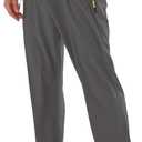 Men's Elastic Waist Hiking Pants Water Resistant Quick-Dry Lightweight Outdoor Sweatpants with Zipper Pockets, Size: XL