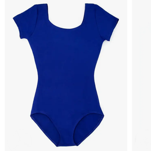 Capezio girls Classic Short Sleeve Leotard, Blue, S