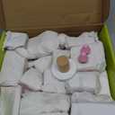 Wooden Dollhouse Furniture Set, 22 PCS Doll House Accessories Including 5 Room Kits, Little People House Furniture Toy Gift for Girls Boys Age 3+, Miniature Dollhouse Furnishing