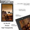 A PLUS MAX 14x22 Picture Frame Black Light Weight Wall Mount