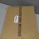 TreeLen Broom and Dustpan Set, TreeLen Broom with Dust Pan with Long Handle Combo Set for Office and Home Standing Upright Sweep Use with Lobby