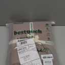 BESTOUCH Duvet Cover Set 100% Washed Cotton Linen Feel Super Soft Comfortable Chic Lightweight 3 PCs Home Bedding Set Solid Pine Bark Brown King (King (104" x 90"))