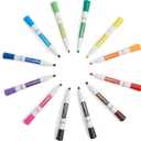 Amazon Basics Dry Erase Whiteboard Markers, Chisel Tip, Low-Odor, Assorted Colors, 12-Pack, Erase Easily