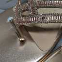 DREAM PAIRS Women's Fashion Rhinestones Design Slides Sandals Dress Daily Flat Sandals for Summer US:10