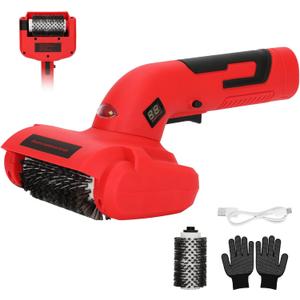 Electric BBQ Grill Brush, 1800 RPM Heavy Grill Cleaning Brush with 1 Replacement Head & LED Light, 304 Stainless Head, Grill Cleaner for Outdoor Grill with No Bristle Shedding, Gift for Men/Dad