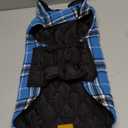 Kuoser Waterproof Dog Coat, Reversible Dog Jacket for Large Dogs, Adjustable Durable Doggie Winter Coat for Groowing Puppies Warm Puppy Cold Weather Apparel, Blue L 