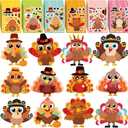 120pcs Thanksgiving Crafts for Kids, Make-A-Turkey Stickers Party Games/Favors/Supplies(Small Size)