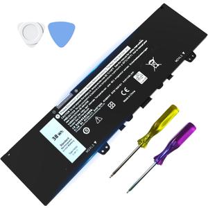 38Wh 39DY5 F62G0 Laptop Battery 2 in 1 Replacement for Dell Inspiron 13 7000 5370 7370 7373 7380 7386 i7373 P83G001 F62GO P87G p83g P83G002 P87G001 RPJC3 P91G001 Vostro 13 5370 0F62G0 039DY5