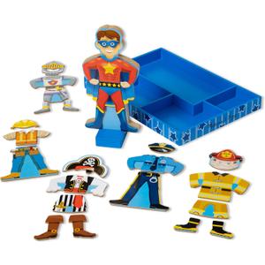 Melissa & Doug Joey Magnetic Wooden Dress-Up Pretend Play Set (25+ pcs)