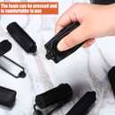 40 Pieces Sponge Hair Rollers Satin Rollers Silk Foam Rollers Women Hair Curlers with Duck Teeth Clips for Hairdressing Styling(Multi-size,Black)