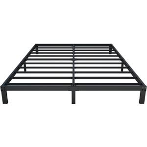 YUSENHEEI 8 Inch King Size Bed Frame, Heavy Duty Metal Platform Bed Frame No Box Spring Needed, Noise Free, Easy Assembly, Black