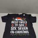 Most Likely to Say Six Seven 6 7 Meme 67 Christmas Boys Kids T-Shirt Size M