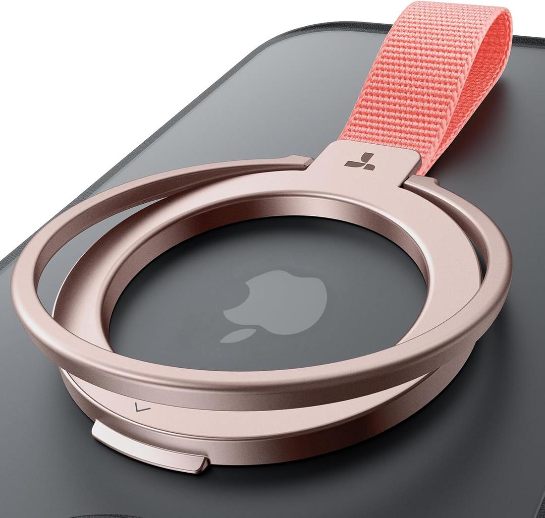 TORRAS 2025 Upgrade (Gen 6.0) Magnetic Phone Grip Holder Kickstand with Braided Strap, Fit for MagSafe Ring Removable, for iPhone 17 16,15, 14, 13 12 Pro/Max Samsung, Google (Rose Gold), Ostand Ring