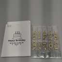 Believe 10-Pieces Numeral Birthday Candles - Cake Numeric Candles Number 0 1 2 3 4 5 6 7 8 9, Used for Cake Decoration on Birthday Parties and Wedding Anniversary Celebrations, (Champagne Gold)