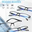 LUFF 4Pcs Anti-Blue-ray Reading Glasses Portable Ultra-Light Readers(2.5X)