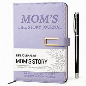 Mom I Want to Know Your Life Story – Guided Leather Journal (Hardcover) – 300+ Guided Prompts to Capture Her Life, Beautiful Gift Box – Mother's Day, Birthday, Christmas Gift from Daughter or Son