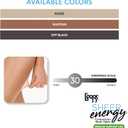 L'eggs Sheer Energy Medium Support Women's Compression Tights, Control Top, Sheer Toe, Suntan, Size B (Pack of 2)