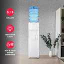 Frigidaire EFWC498, Top Load Hot & Cold Water Cooler Dispenser for Home, Garage, Dorm, RV & Cottage, 3 and 5 Gallon Bottles, 11" D x 11.5" W x 36" H, White