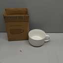 Ceramic Soup Bowl with Handle: 38 oz Microwave Safe Extra Large Mug for Oatmeal, Cereal, Breakfast, Meal Prep, Work Lunch, Dorm Living, Single Serve Dinner - 6 Inch, Pea Green