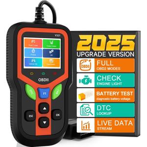 OBD2 Scanner - Car Code Reader Diagnostic Tool for Check Engine Light, Fault Code Reader & Reset, Real-Time Data, Voltage Test, EVAP & I/M Readiness for All OBD II Cars Since 1996 OBD2 V321