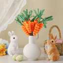 Threehoney 12 Pcs Easter Tree Picks Decorations Fake Carrot Picks 9.8'' Carrot Pick Decorations Carrots Tree Ornaments Easter Trees Decoration for Treetopper Branches Vase Filler Spring Home Decor