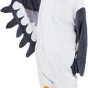 Adult Bird Onesie Pajamas Bird Cosplay Halloween Costume Homewear Pajamas for Women and Men (Large, Seagull)
