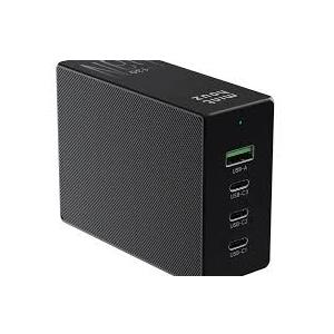 Minthouz 100W Desktop Charging Station：MT-G1303D 4-Port Universal Fast Charger, Travel-Friendly AC Cable & Ultra-Powerful PD 3.0/ QC 3.0 Adapter for MacBook Pro, iPhones 14/13/12, iPad, Samsung Galaxy and More