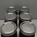 eleganttime Amber Glass Mason Jars 32 oz Wide Mouth with Airtight Lids and Bands 6 Pack Large Glass Canning Mason Jars Quart, Great for Canning Jar Pickle Fermenting Jam Jar