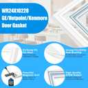 Upgraded WR24X10228 Freezer Door Gasket Compatible with GE Refrigerator Door Gasket Replacement WR78X10335 WR78X10407 WR78X10471 Freezer Door Seal For Hotpoint Fridge Door Gasket Seal Replacement