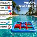 Golf Pong Chip Tac Toe Floating Pool Game - 4FT Inflatable Tic Tac Toe Pool Toy for Adults & Teens, Outdoor Games, Pool Party Games, Backyard Games & Yard Games (No Club Included)