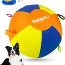 Herding Ball for Dogs,22 Inch Calming Jumbo Ball for Dogs,Training Balls with Heavy-Duty Handle Cover and Pump,Interactive Dog Toy Herding Ball for Australian Shepherd, Border Collie, Large Breed