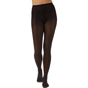 L'eggs Casual Women's Opaque Tights, Same to Waist, Sheer Toe, Black, Large