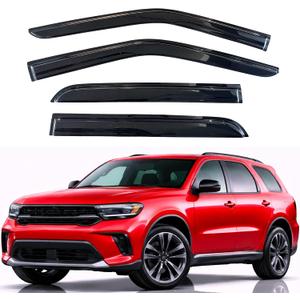 KPY Rain Guards Fit for 2011-2026 Dodge Durango, Out-Channel Window Visors Vent Wind Deflectors 4PC, Car Accessories for 11-26 Durango