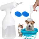 Dog Bath Brush and Foam Machine | Dog Shampoo Brush | Dog Wash Accessories | Rechargeable Shampoo and Soap Dispenser, White