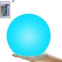 Waterproof 4-Inch LED Floating Pool Lights, Rechargeable Orb Night Light for Kids, 16 RGBW Colors Light Up Ball, Hot Tub Lights, Pool Accessories, Remote Control (1Pack)