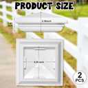 Sasylvia 2 Pcs 4 x 4 Inch Vinyl Fence Post Caps (Actual 4x4), White PVC England Style Cap Top Pyramid Square Waterproof UV Resistant Decorative Vinyl Fence Post Caps