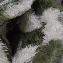 Super Soft Rug for Bedroom, 4x6 Ft Green and White Area Rug Classic Checkered Shaggy Anti-Skid High Pile Soft Fluffy Rug Fuzzy Carpet for Living Room Bedroom Kids Room Nursery, Dorm Home Decor
