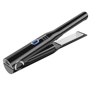 Cordless Hair Straightener,2-in-1 Iron 3 Temp Modes,USB-C Rechargeable, Fast Heating,Straightening & Curling,Portable and Travel Friendly, Flat Iron for Thin & Thick Hair on The go (Black)