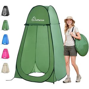 WolfWise Pop Up Shower Tent for Camping Essentials, Compact & Lightweight
Portable Instant Changing Tent with Window & Carry Bag, Privacy Dressing Room Bathroom for Outdoor, 6'3"/6'11" H