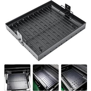 Hisencn Stretchable Charcoal Tray 15-28 inches for 47183T-21 PS9900, Black High-Temperature Coating Charcoal Basket for HC4518L PS9500 8500 6800 6500 SH19030119 SH19030219 SH9916 Replacement Parts