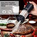 Rechargeable Electric Salt and Pepper Grinder Set with Storage Base, Automatic Mill Grinder Set Adjustable Coarseness Rechargeable Battery Power Spices Shaker for Kitchen Restaurant Picnic Pack of 2