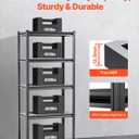 VEVOR Storage Shelves, 2000 lbs, 5 Tier Garage Storage Shelving, 18" D x 32" W x 72" H Adjustable Metal Shelves for Garage Shelves Utility Rack Shelf, Ideal for Kitchen, Warehouse, Basement, Black