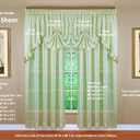 Today's Curtain, Silhouette Stripe Sheer Swag 38", Sage, 60" W x 38" L
