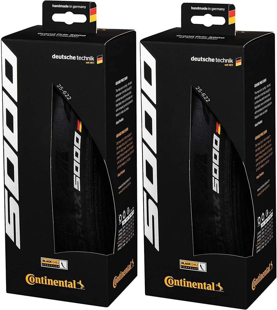 Continental Grand Prix 5000 Bike Tire - 2 Pack (Black)