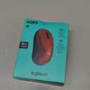 Logitech M185 Wireless Mouse, 2.4GHz with USB Mini Receiver, 12-Month Battery Life, 1000 DPI Optical Tracking, Ambidextrous, Compatible with PC, Mac, Laptop - Red (One Size)