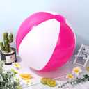 Whaline 3Pcs Inflatable Beach Ball Round Pool PVC Balls Cute Game Toys for Summer Hawaiian Tropical Theme Beach Party Decor (20 Inch, Hot Pink)